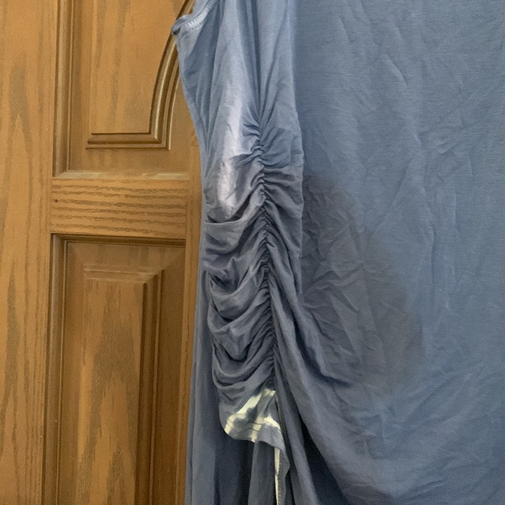 Seven7- Blue & White Cascade Hem Dress - Size 1X-NWT - Picture 2 of 5
